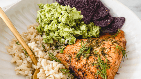 salmon salad with green goddess dressing Green Goddess Salmon Bowl